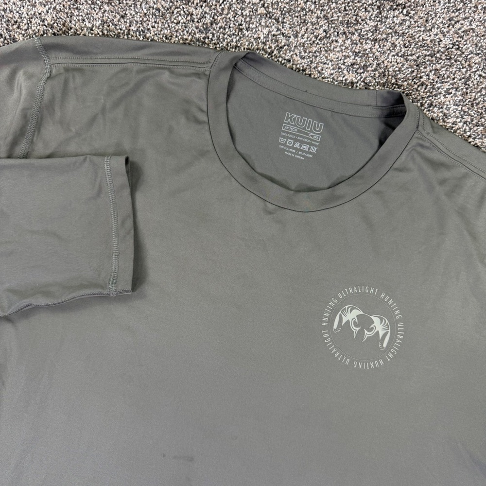 KUIU AP Tech Long Sleeve Hunting Shirt Men 3XL Green Ultralight UPF 50 Anti-Odor